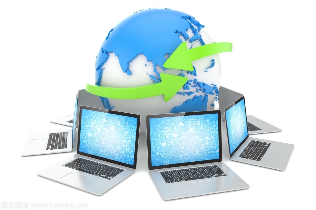 筆記本電腦 連接全球網絡的移動節點